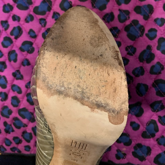 Pelle Moda snakeskin platform pumps - Picture 4 of 5